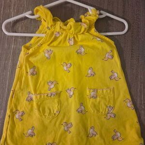 Carters child of mine 0-3 months yellow bird print sundress like new
